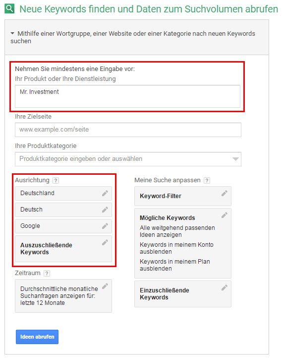 Google Keyword-Planer - Tipps und Praxisbeispiel zur Keyword-Analayse